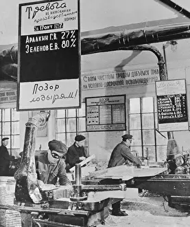 Carpenter Prints: Inmates at Work in Carpenter Shop