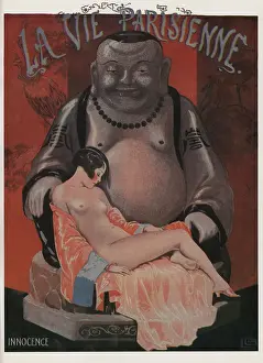 Colour Lithograph Prints: Innocence. La Vie Parisienne Magazine Cover, 1925. From a private collection