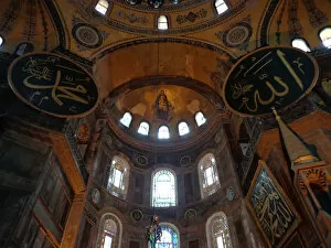 Images Dated 6th March 2015: Inside the Hagia Sofia, Istanbul, Turkey