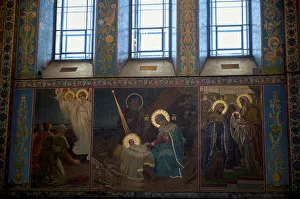 Images Dated 2nd February 2012: Inside painting of Church of the Savior on Blood in St. Petersburg of Russia