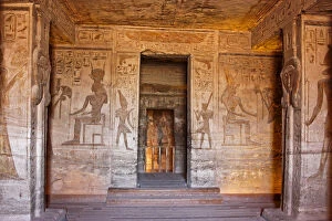 Images Dated 26th December 2015: Inside the Temple of Nefertari, Abu Simbel, Egypt