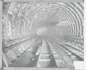 Inside View of Lincoln Tunnel Before Completion