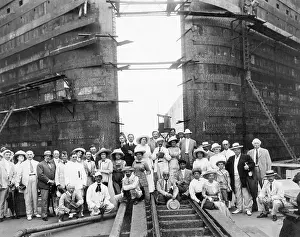 Scaffolding Prints: Inspection Party On The Panama Canal