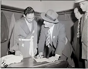 Boxing Through the Ages: A Stunning Visual Journal: Inspector Checking Willie Pep'S License