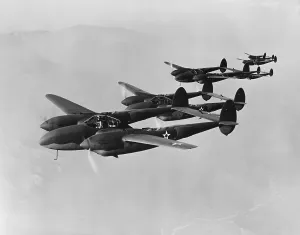 Burbank Prints: Interceptor Planes Flying In Formation