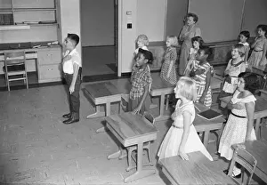 Desegregation Prints: Intergrated Elementary School On Army