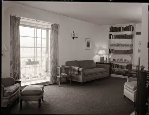 Bookshelf Prints: Interior of 1950s Living Room