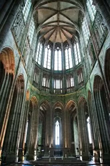 Images Dated 21st December 2012: Interior of abbatial church Mont Saint-Michel, Normandy, France