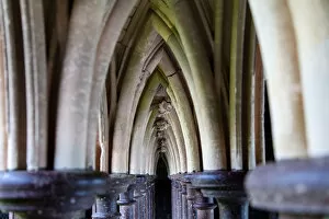 Images Dated 21st December 2012: Interior of abbatial church Mont Saint-Michel, Normandy, France
