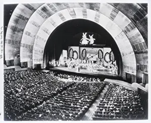 Hall Prints: Interior Aerial Shot Of Radio City Music