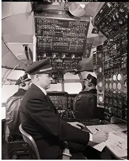 Cockpit Prints: Interior of Airplane Cockpit