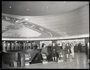 Airline Prints: Interior of American Airlines Terminal
