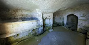 Images Dated 20th May 2013: Interior of an ancient cave dwelling, known as Sassi, Sassi di Matera, Matera, Basilicata, Italy