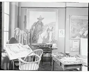 Interior of Artist James Montgomery's Studio