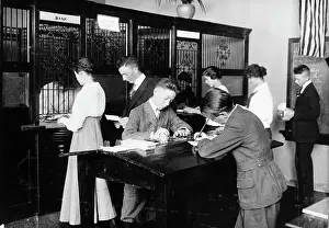 Interior Of Bank Around 1909