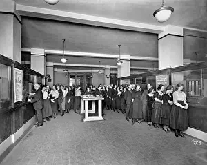 Interior Of A Bank With Customers