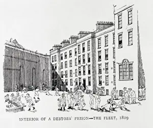 Debt Prints: Interior of a Debtors Prison, The Fleet Illustration