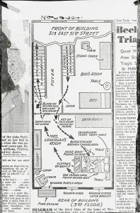 Eerie Prints: Interior Diagram of Victim Patricia Burton's Home
