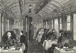 Comfortable Prints: Interior of Dining Car