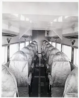 Seats Prints: Interior Of Early Passenger Plane