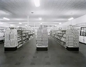 Groceries Prints: Interior of Grand Union Store