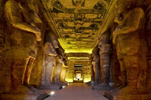 North Africa Collection: The interior of the Great Temple of Ramesses II, Abu Simbel, Egypt
