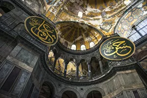 Images Dated 4th September 2014: Interior in Hagia Sophia of Istanbul, Turkey