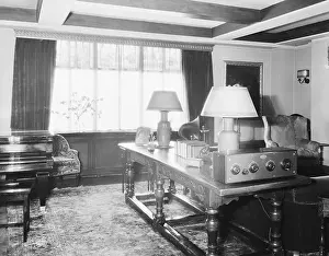 Radio Prints: Interior Of Home With Early Radio