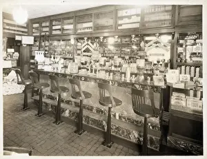 Interior Of Old Fashioned Soda Fountain