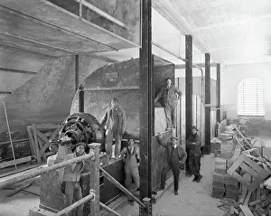 1910s Style Prints: Interior Of Power Plant; Generator Shown
