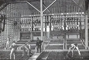 Interior of Quartz-Crushing Factory