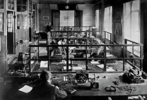 Receiving Prints: Interior of Radio Station in Germany