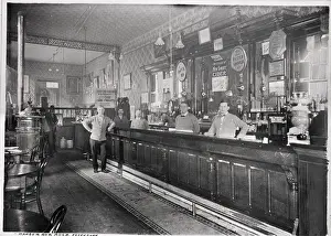 Hartford Prints: Interior Of Restaurant With Bar