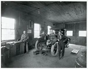 Workshop Prints: Interior Of Small Garage