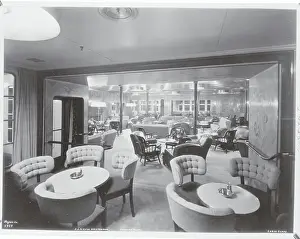 Comfortable Prints: Interior of Smoking Lounge on S. S. Nieuw Amsterdam Ocean Liner