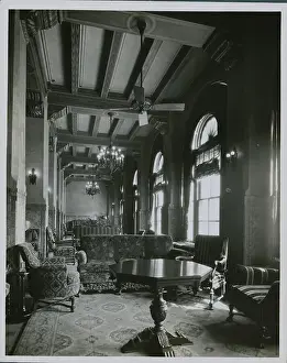 San Antonio Prints: Interior of Spanish Style Hotel