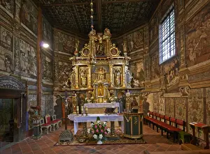 Tourist Destination Prints: interior of St. Michael Archangel Church, Binarowa
