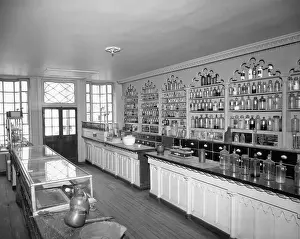 Pharmacology Prints: Interior of Stabler- Leadbeater Apothecary Shop