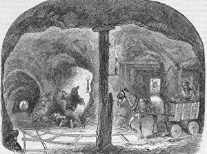 Tunnel Prints: Interior Of Tunnel In California Gold Mine
