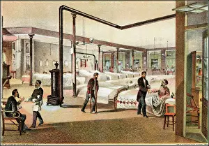 Interior View Of Civil War Hospital