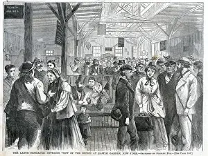 Interior View Of Labor Exchange Office