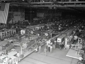 Burbank Prints: Interior View of Lockheed Plant