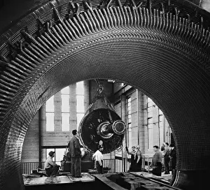 Dayton Prints: Interior View of Rotor Gale Maker and Workers