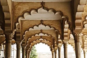 Agra Prints: Interiors of Diwan-E-Aam at Agra Fort, Agra, Uttar Pradesh, India
