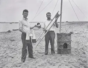 Interplanetary Society Employees Testing Rocket Equipment
