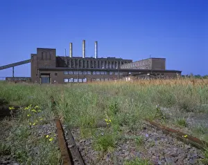 Intustrial ruin, abandond power station in Peenemunde, DDR time, Germany