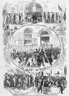 Transfer Print Prints: The Invasion of the North - Street Scenes in Philadelphia by Thomas Nast