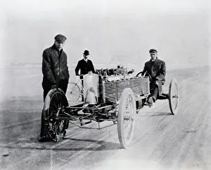 Founder Prints: Inventor Henry Ford and Colleagues with Race Car