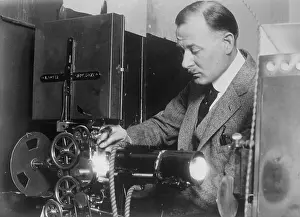 Inventor Testing Cold Light with Film