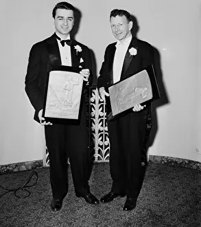 Company Vice President Prints: Inventors Edwin Land and William David Coolidge Holding Plaques